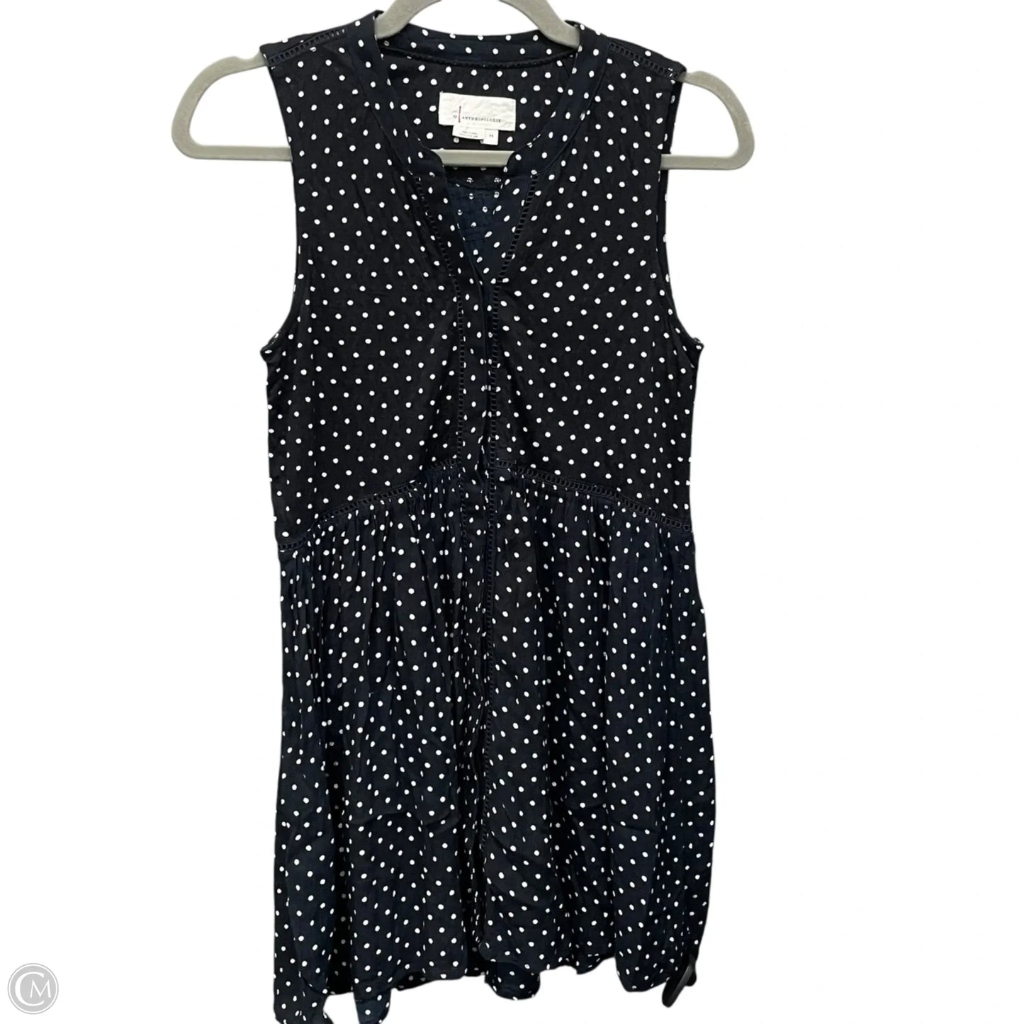 Dress Casual Short By Anthropologie In Blue & White, Size: Xs