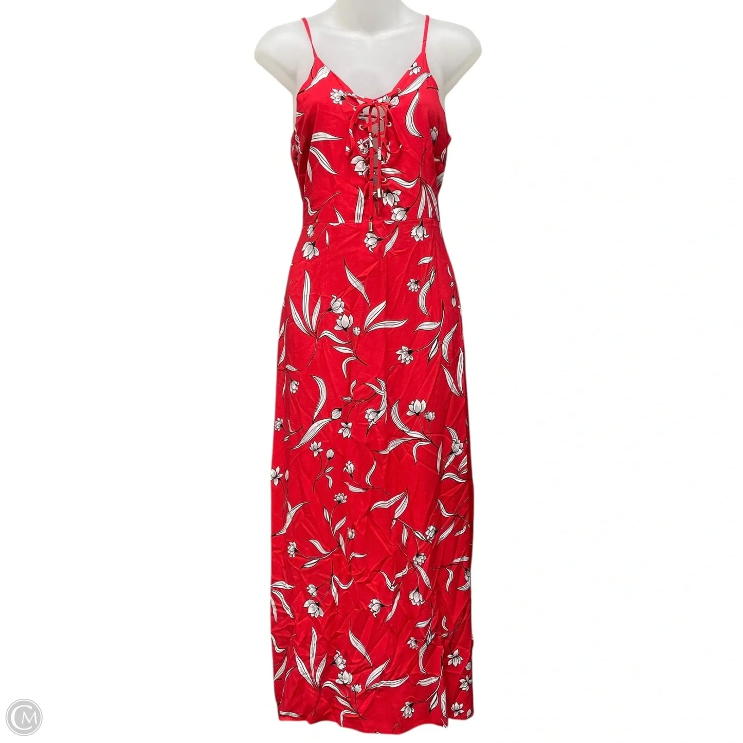 Dress Casual Midi By Bardot In Red & White, Size: 8