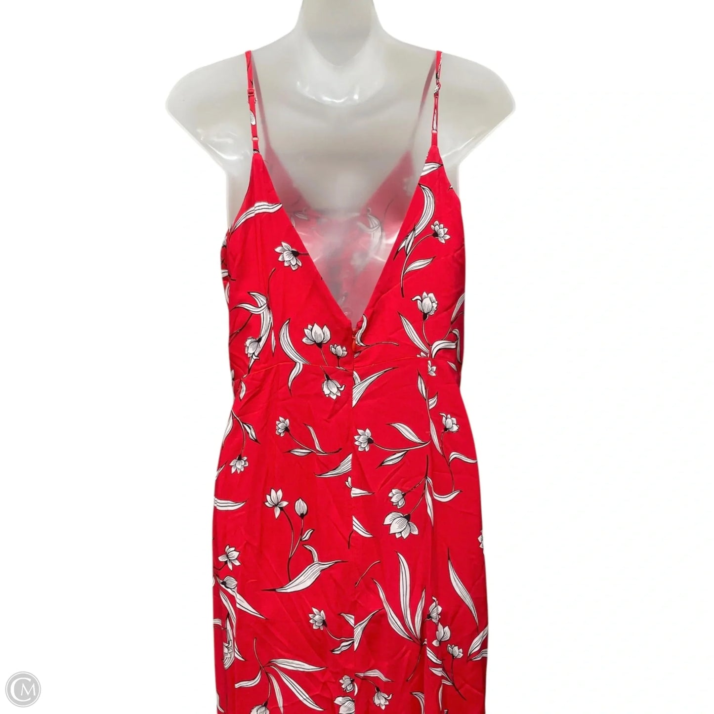 Dress Casual Midi By Bardot In Red & White, Size: 8