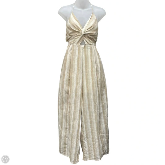Jumpsuit By Clothes Mentor In Beige, Size: M