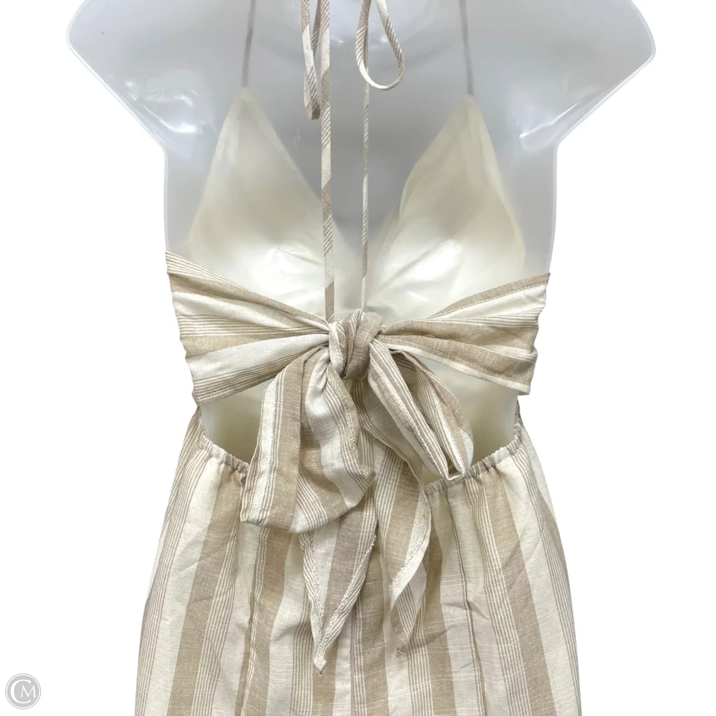 Jumpsuit By Clothes Mentor In Beige, Size: M