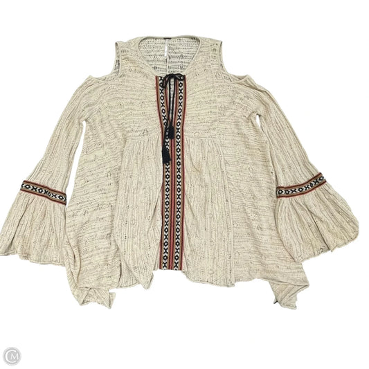 Tunic Long Sleeve By Free People In Tan, Size: M