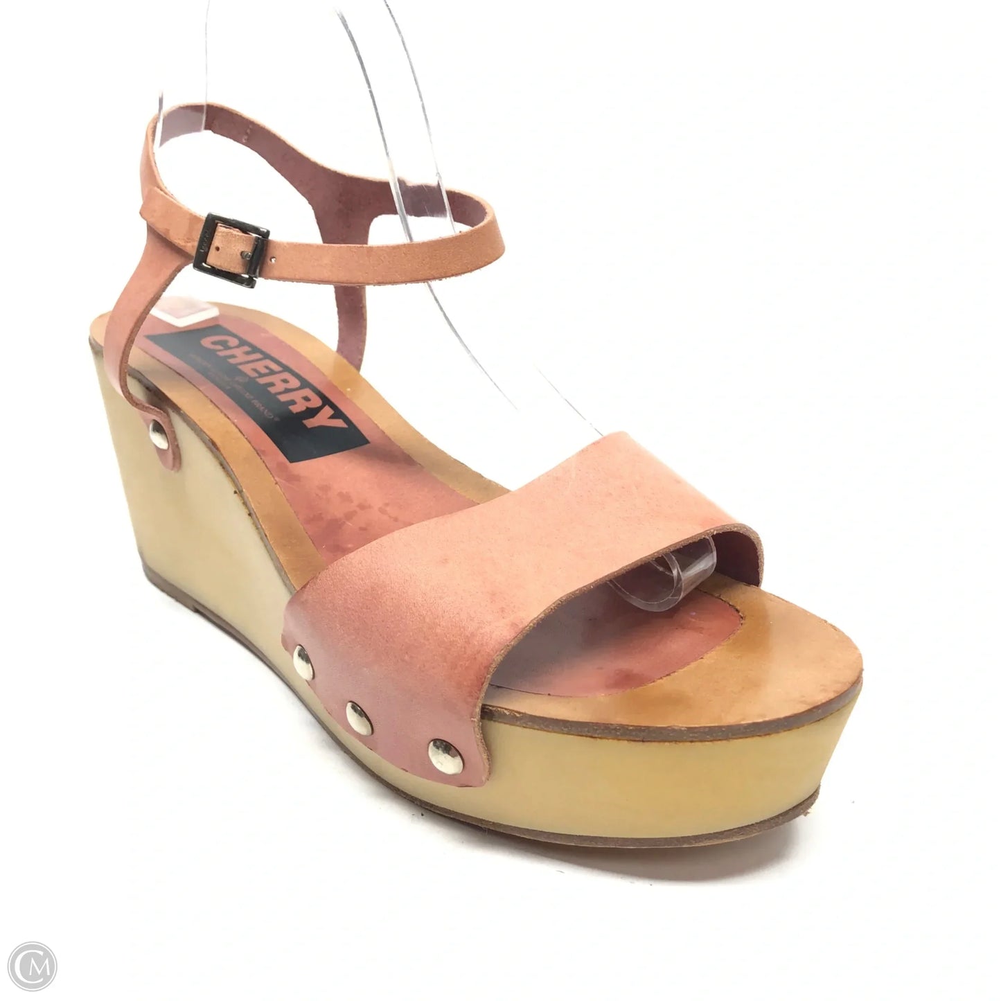 Sandals Heels Wedge By Cmb In Tan, Size: 9.5