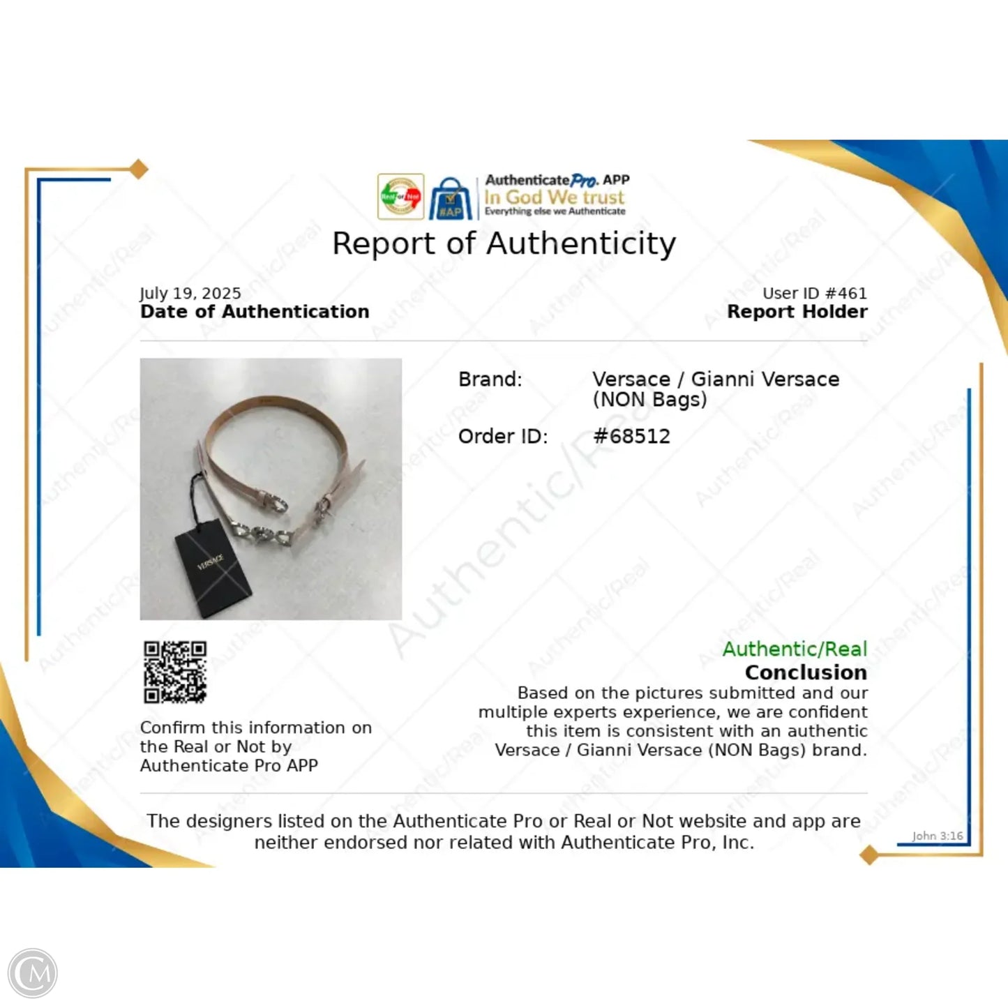 Belt Luxury Designer By Versace