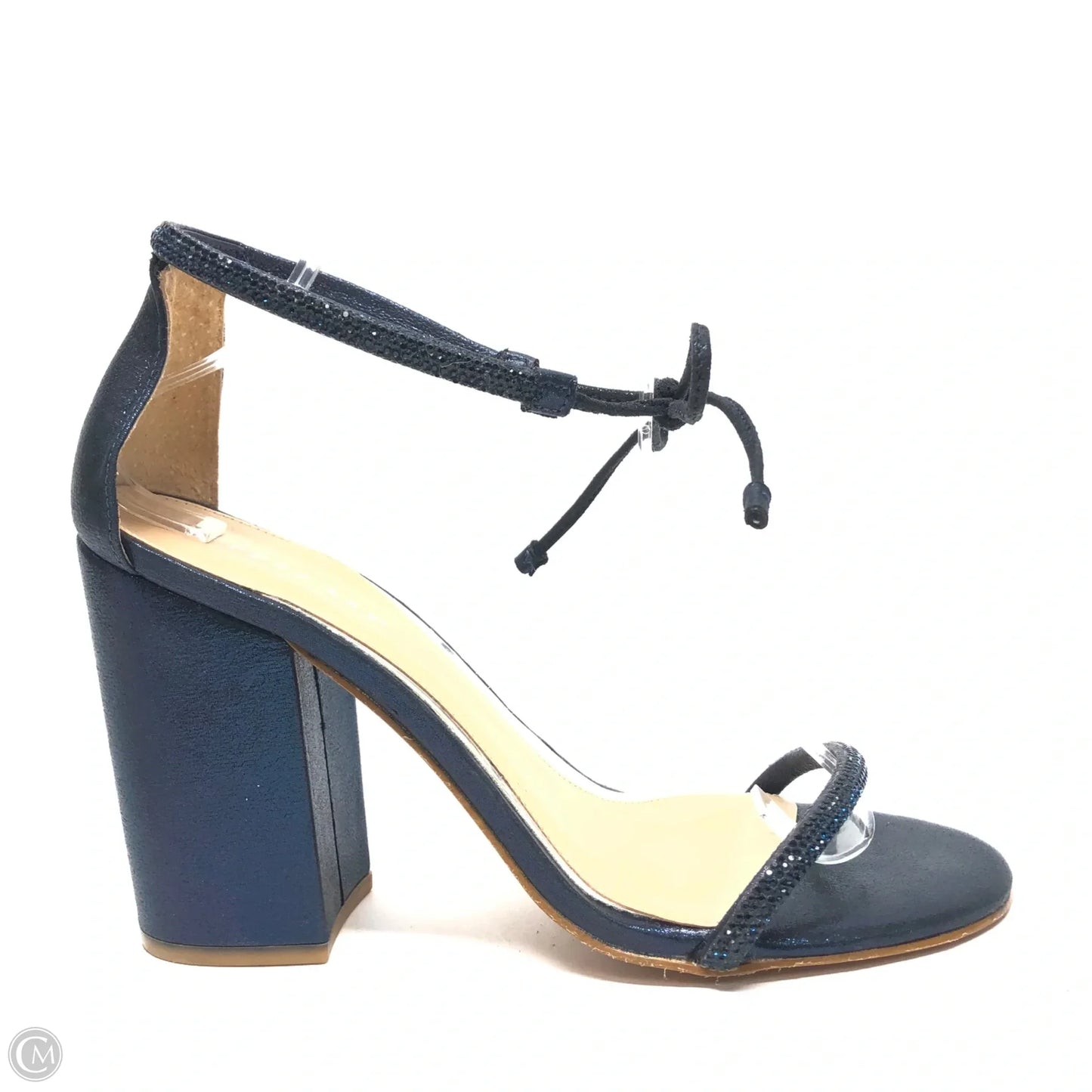 Sandals Heels Block By Copper Key In Navy, Size: 9.5