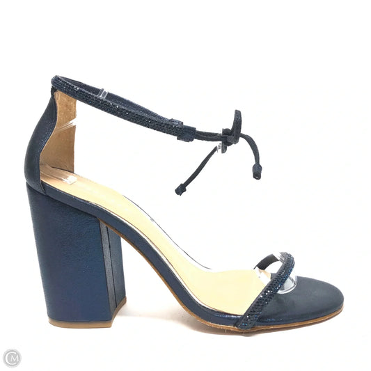 Sandals Heels Block By Copper Key In Navy, Size: 9.5