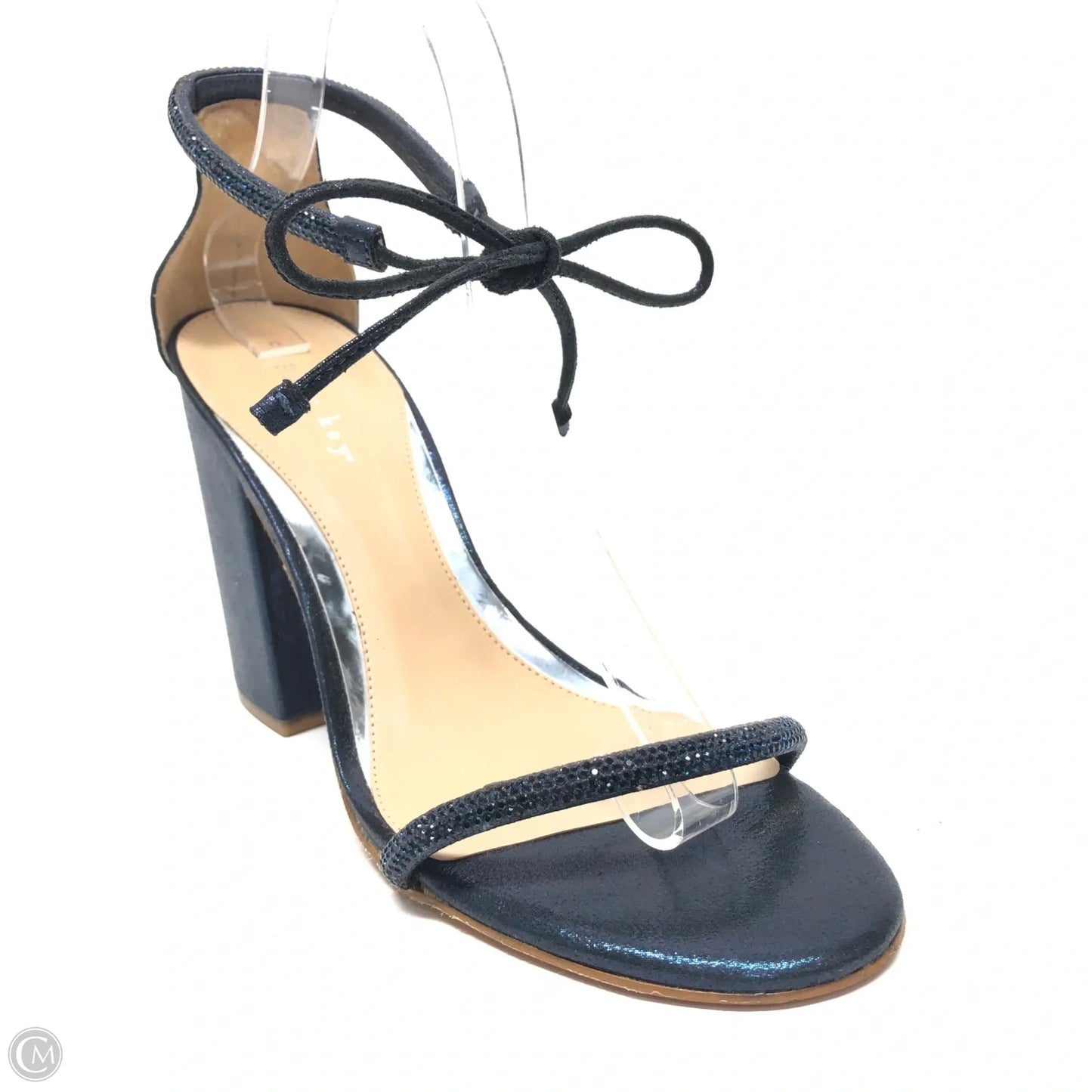 Sandals Heels Block By Copper Key In Navy, Size: 9.5