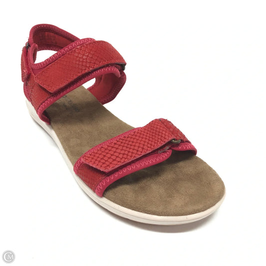 Sandals Flats By Clothes Mentor In Red, Size: 10