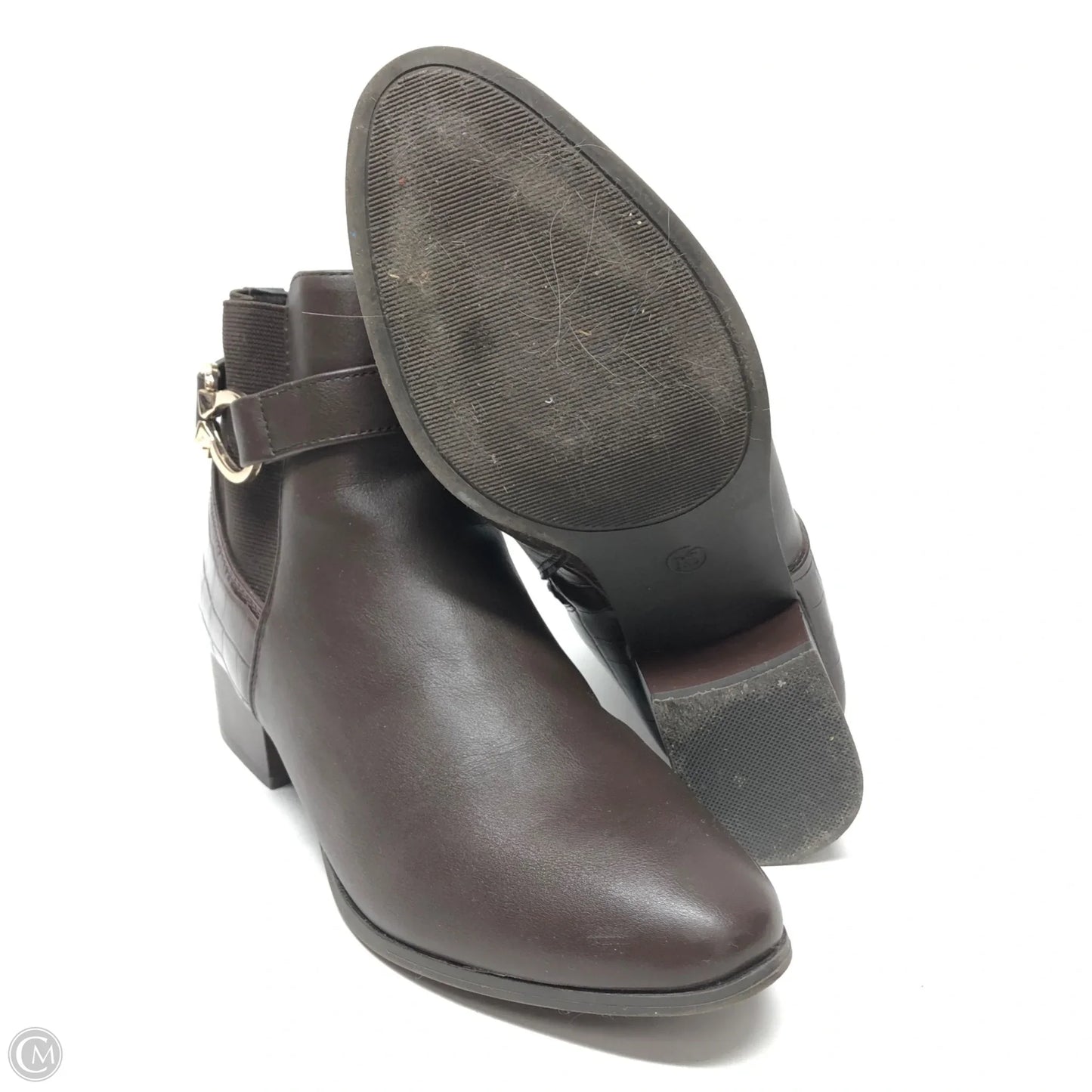 Boots Ankle Heels By Karen Scott In Brown, Size: 8