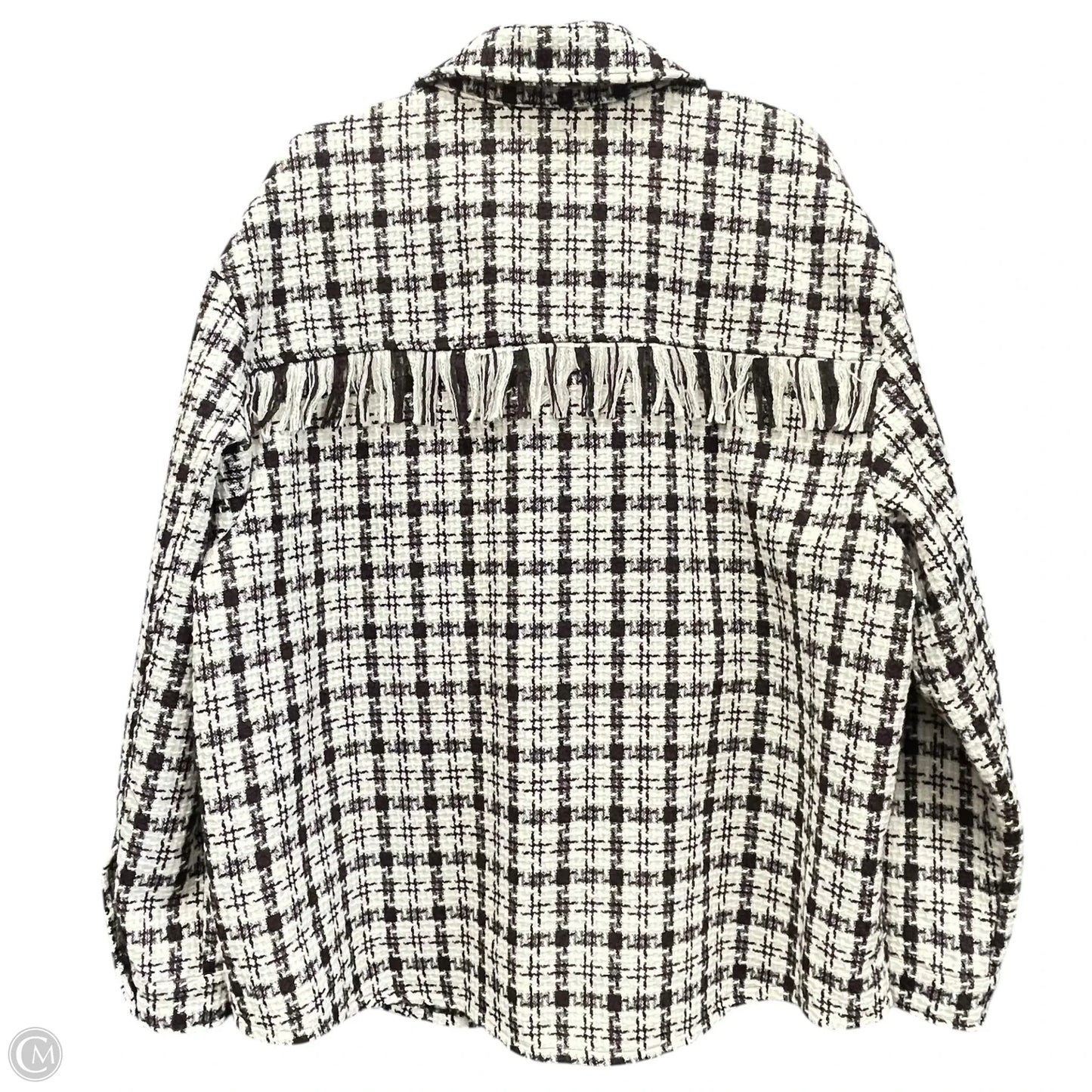 Jacket Shirt By Hayden La In Brown & Cream, Size: 1x