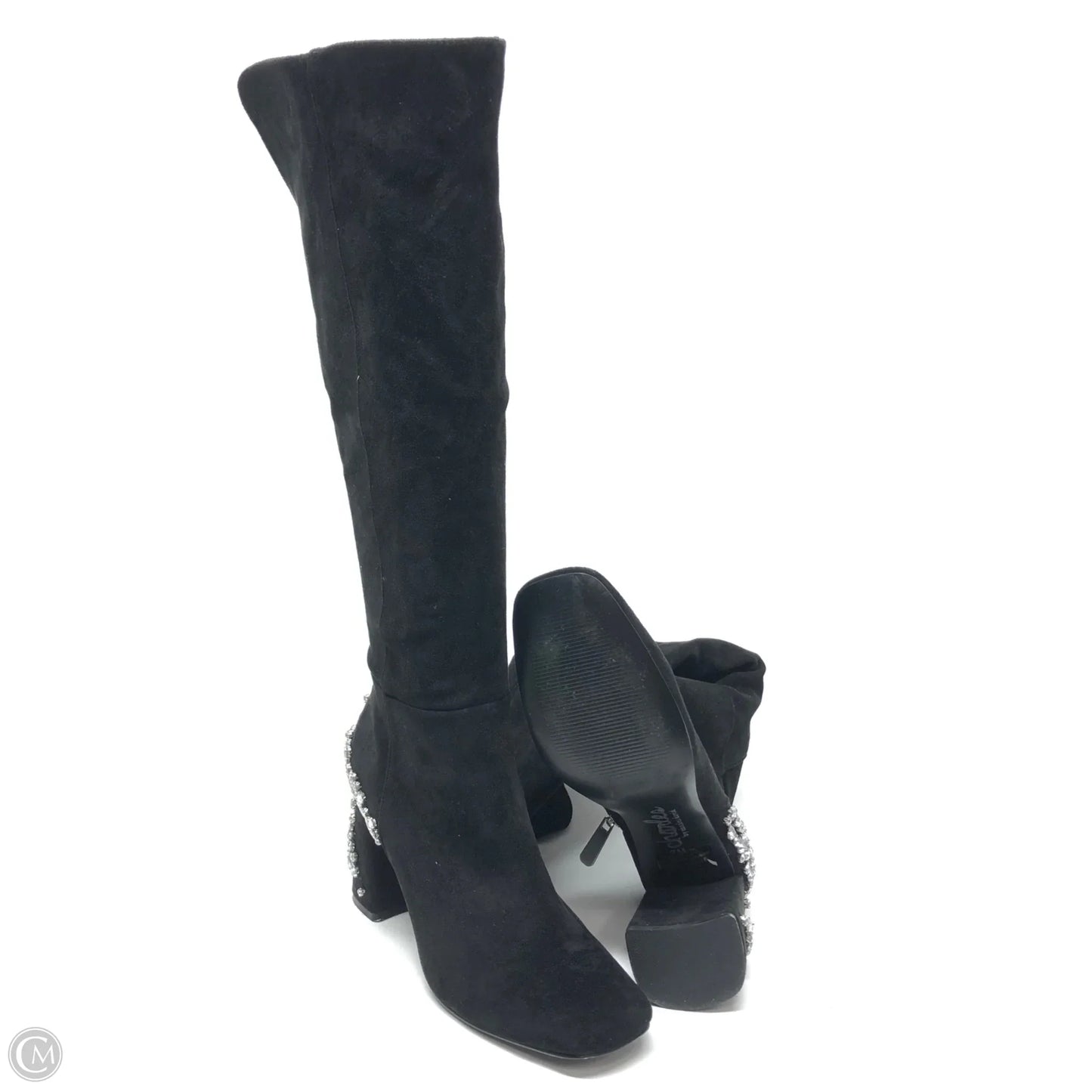 Boots Knee Heels By Charles By Charles David In Black, Size: 7