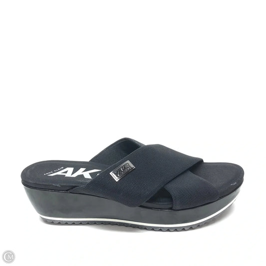 Sandals Heels Wedge By Anne Klein In Black, Size: 6