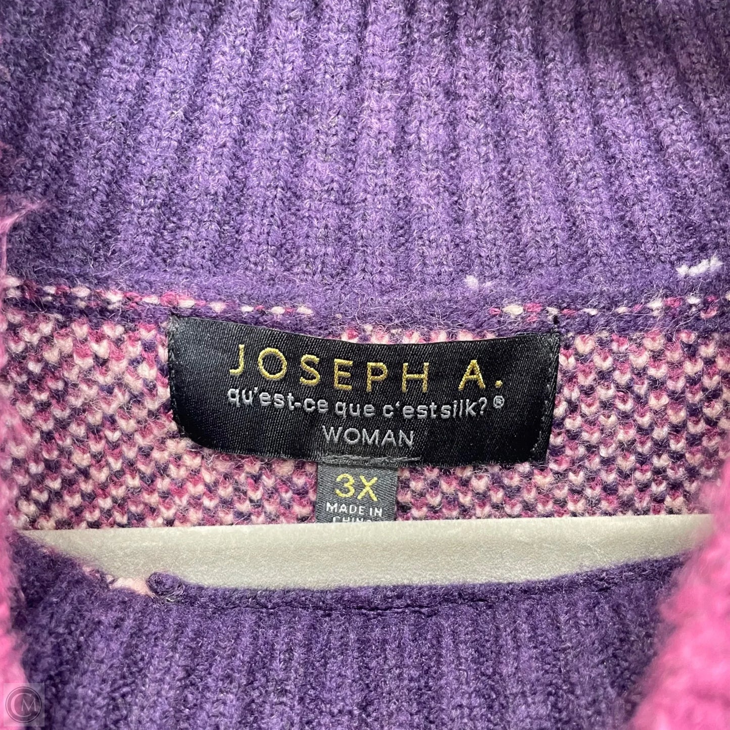 Sweater By Joseph A. In Purple, Size: 3x