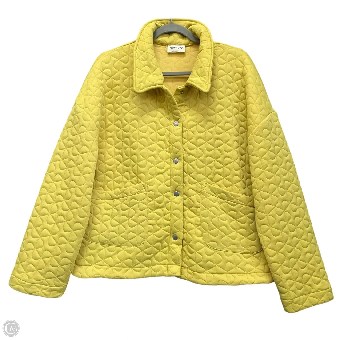 Jacket Puffer & Quilted By Cmc In Yellow, Size: L
