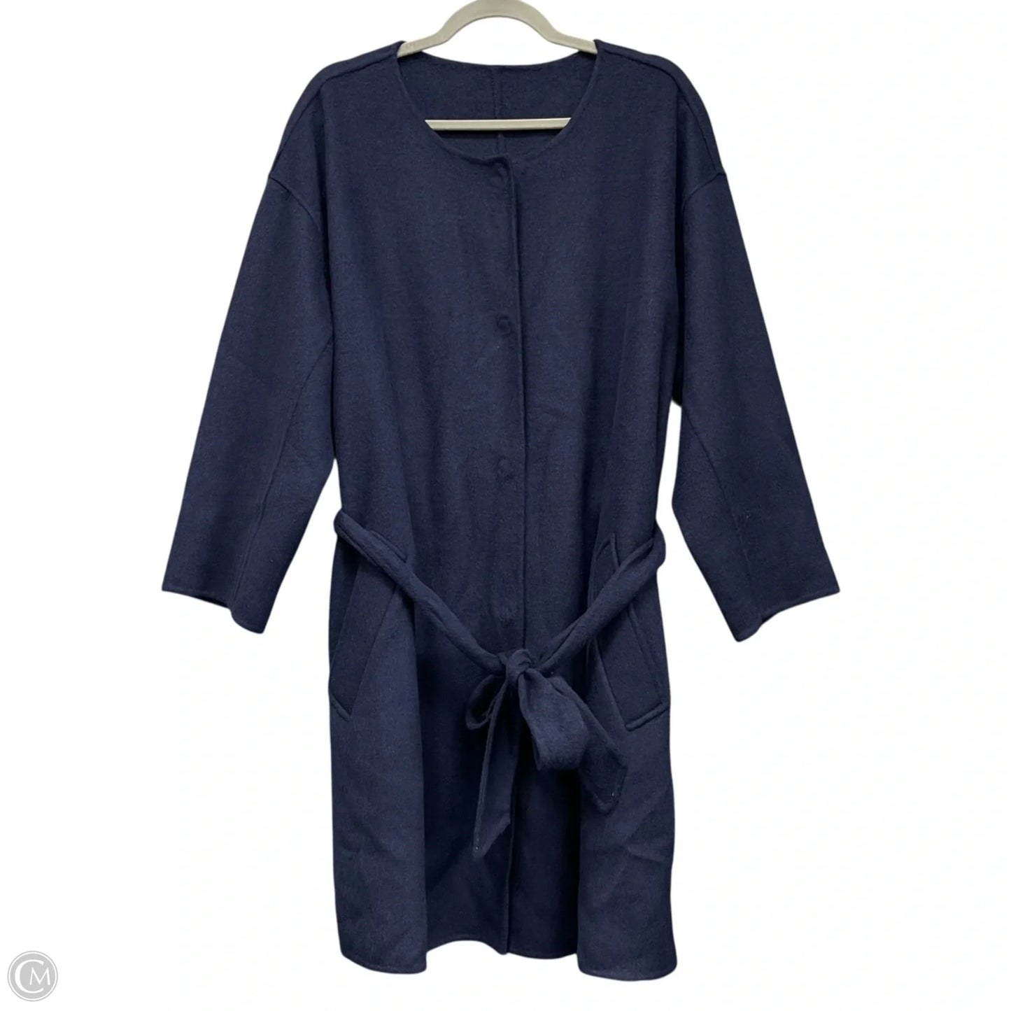 Coat Peacoat By Isaac Mizrahi Live Qvc In Navy, Size: L