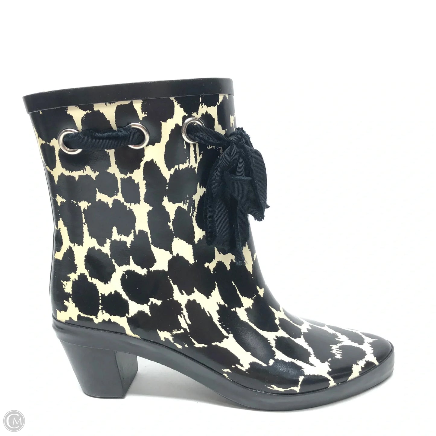 Boots Designer By Kate Spade In Black & Cream, Size: 8
