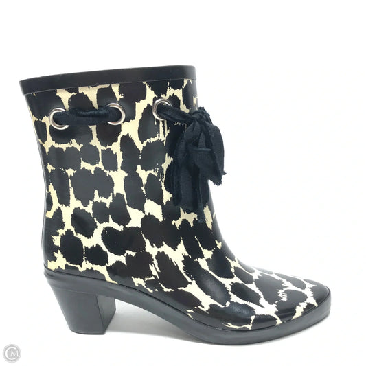 Boots Designer By Kate Spade In Black & Cream, Size: 8