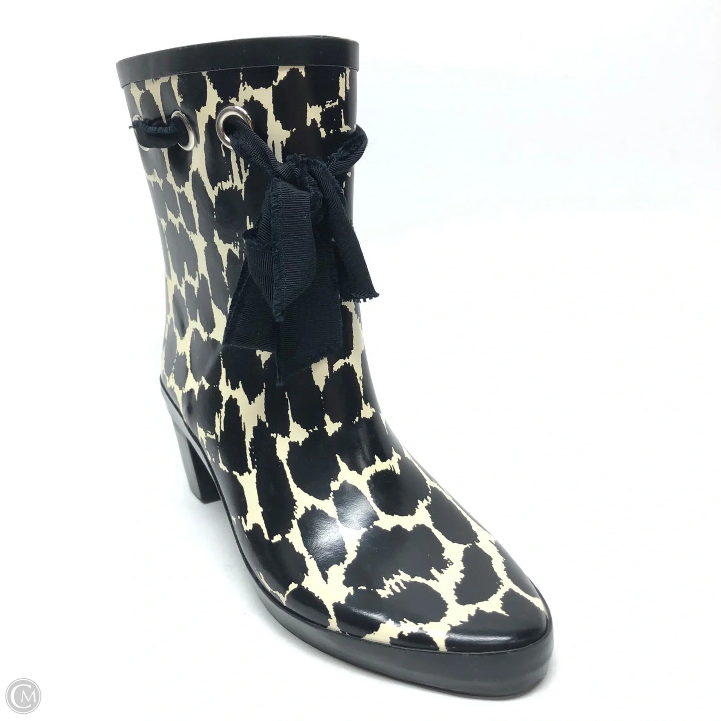 Boots Designer By Kate Spade In Black & Cream, Size: 8