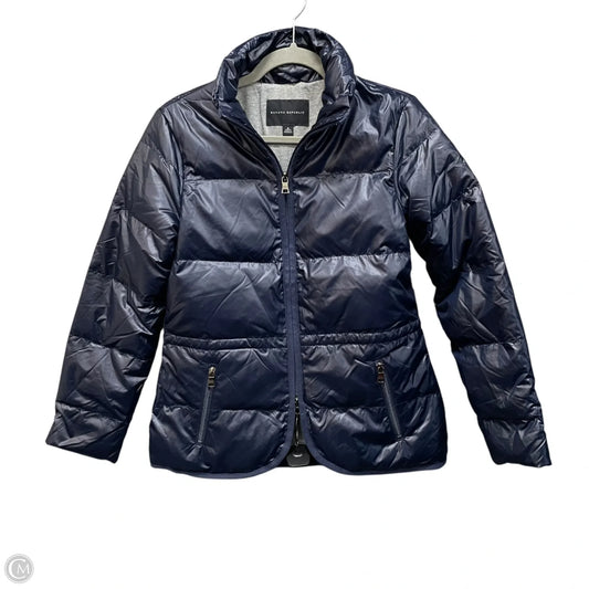 Jacket Puffer & Quilted By Banana Republic In Navy, Size: S