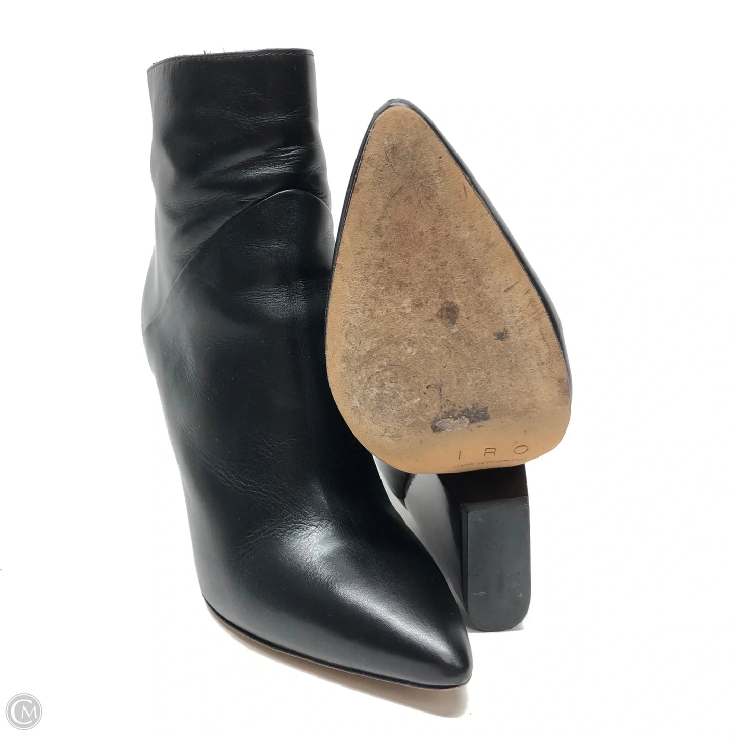 Boots Ankle Heels By IRO In Black & Brown, Size: 6.5