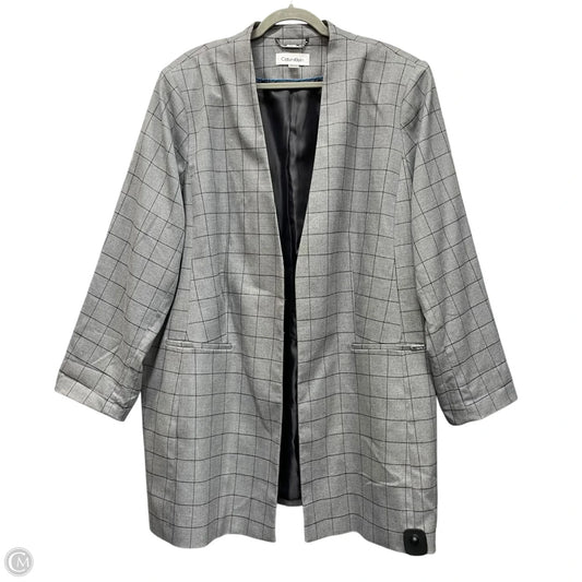Blazer By Calvin Klein In Grey, Size: 24