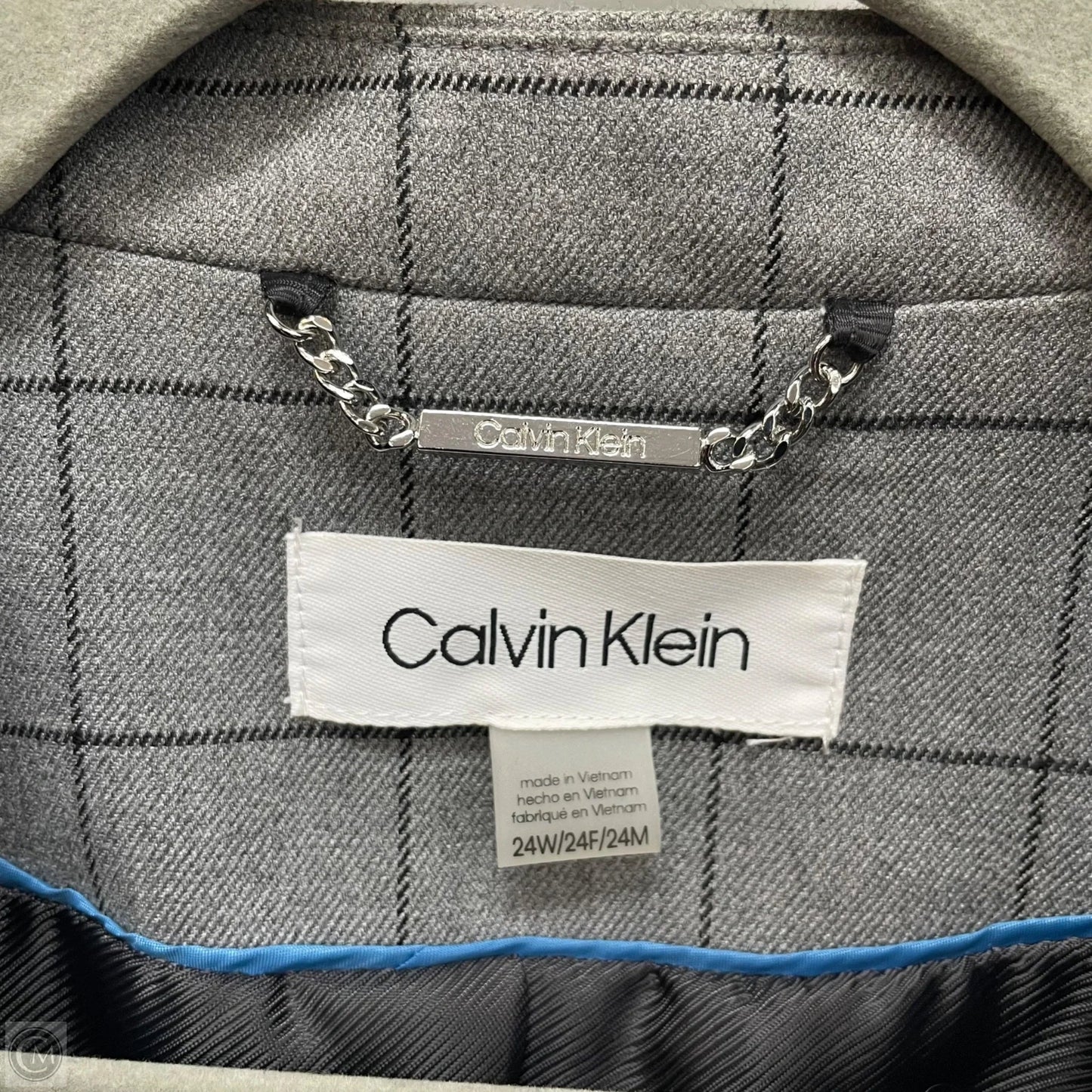 Blazer By Calvin Klein In Grey, Size: 24