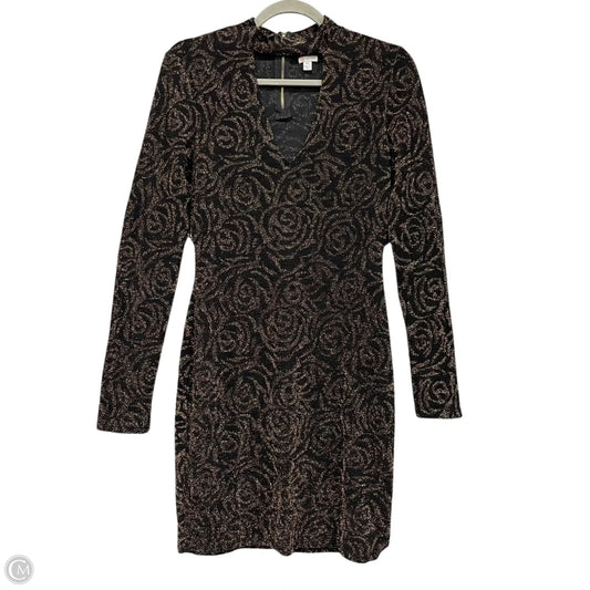Dress Party Short By Guess In Black & Gold, Size: M