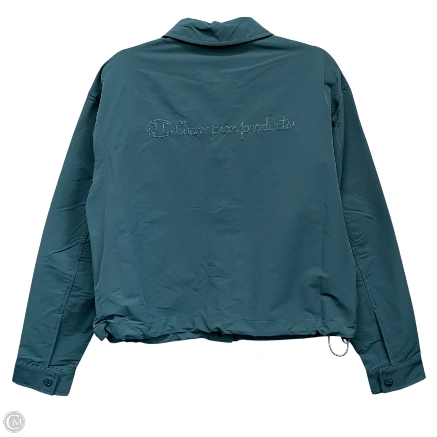 Jacket Shirt By Champion In Green, Size: Xs