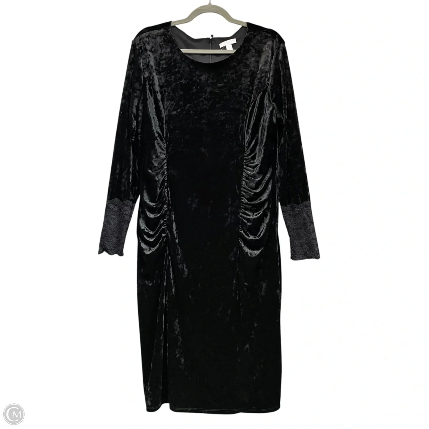Dress Party Midi By New York And Co In Black, Size: Xl