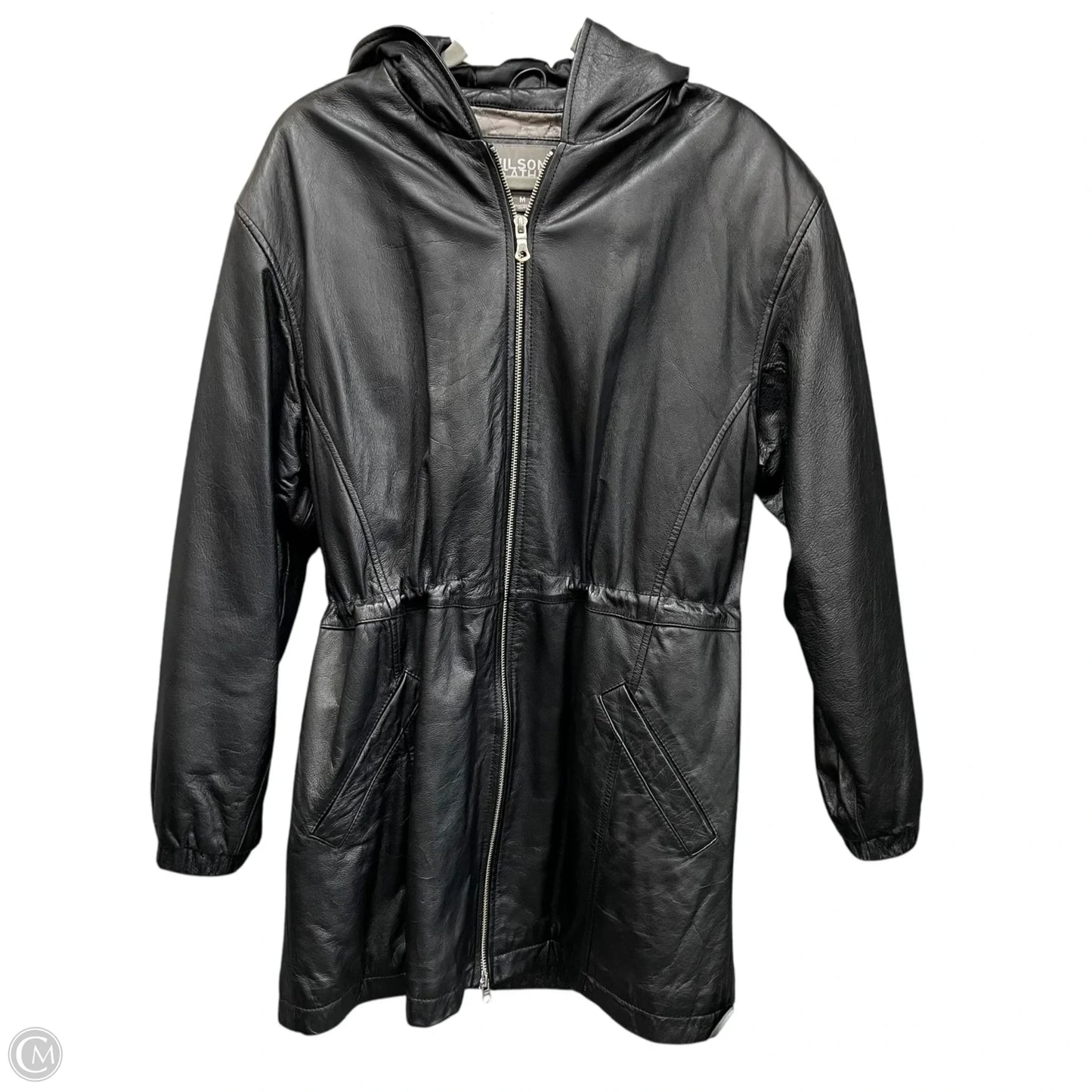 Coat Leather By Wilsons Leather In Black, Size: M