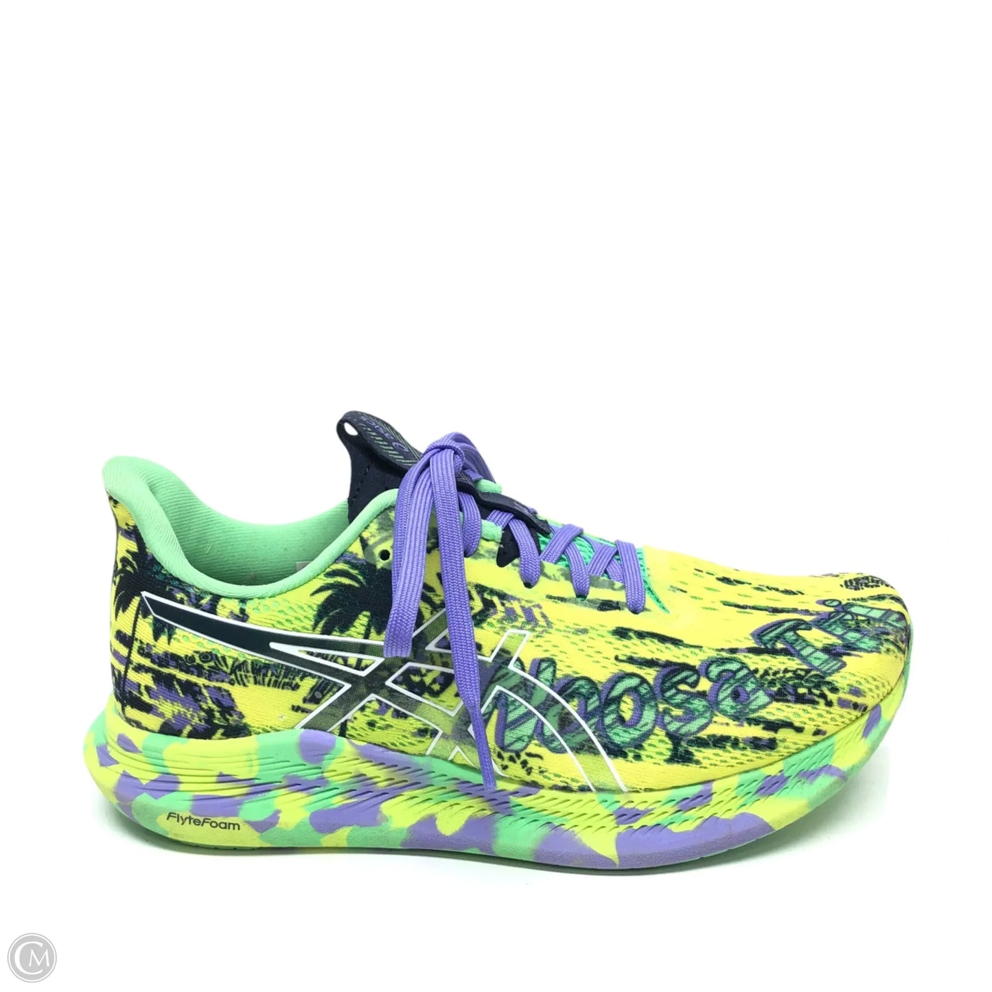 Shoes Athletic By Asics In Green & Yellow, Size: 6.5