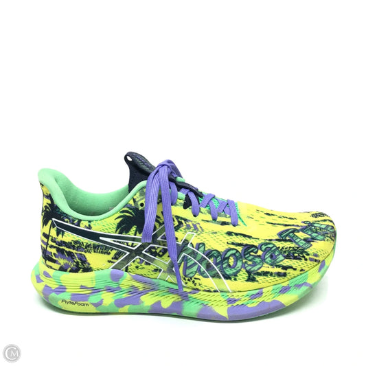Shoes Athletic By Asics In Green & Yellow, Size: 6.5