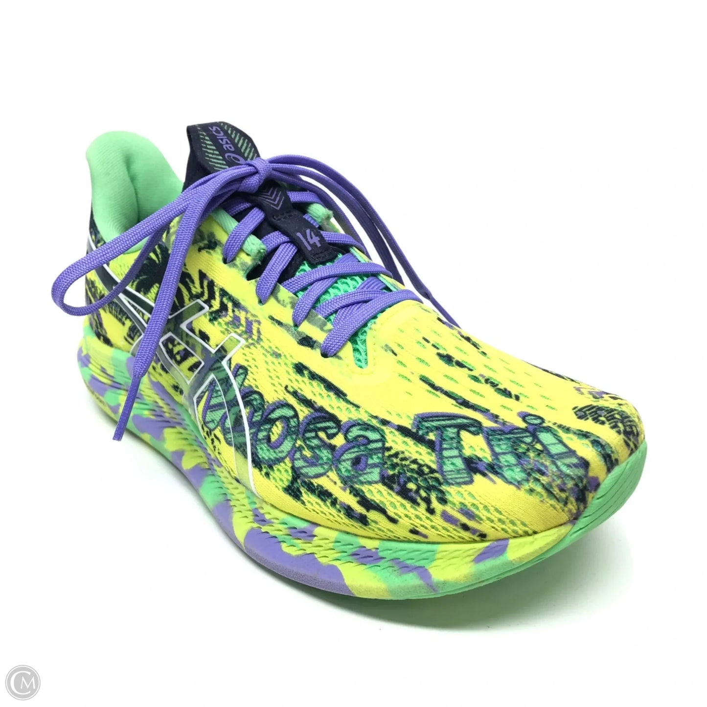 Shoes Athletic By Asics In Green & Yellow, Size: 6.5