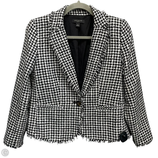 Blazer By Ann Taylor In Black & White, Size: 4p