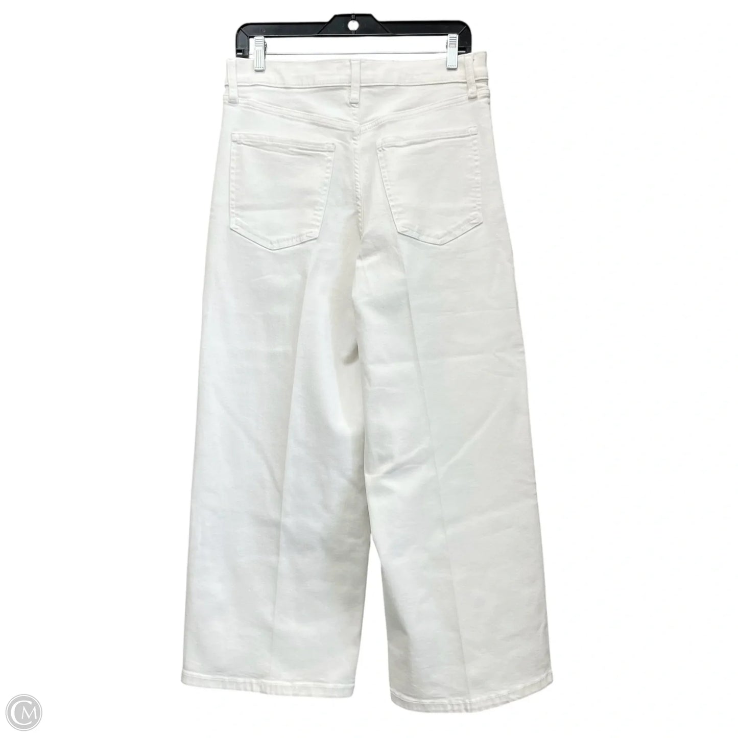 Jeans Wide Leg By Banana Republic In White Denim, Size: 8