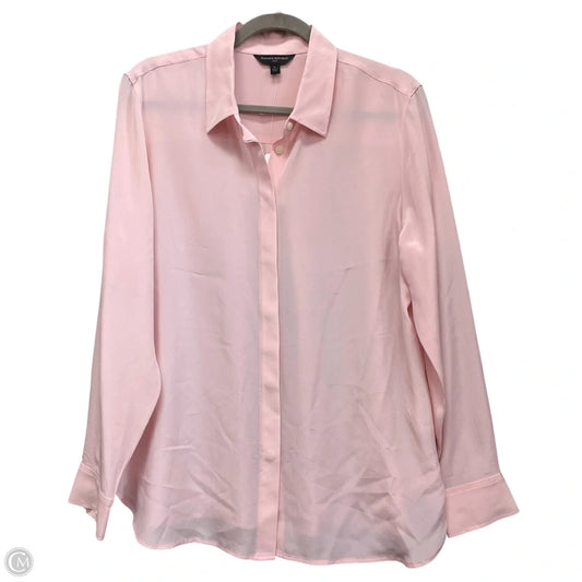Top Long Sleeve By Banana Republic In Pink, Size: L