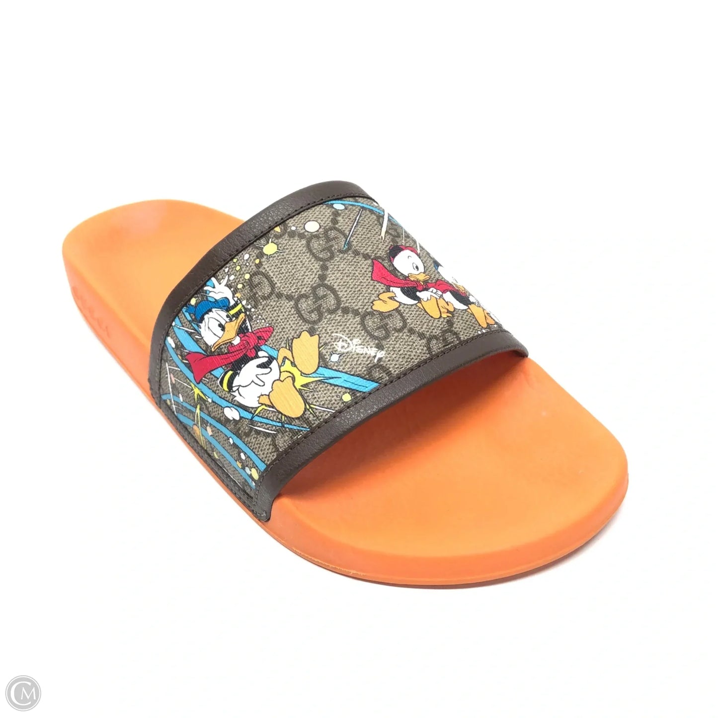 Sandals Luxury Designer By Gucci In Orange, Size: 10.5