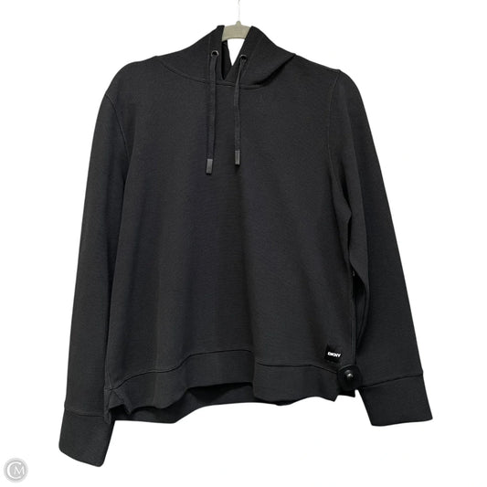 Sweatshirt Hoodie By Dkny In Black, Size: L
