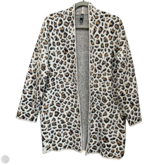 Sweater Cardigan By Alya In Animal Print, Size: M