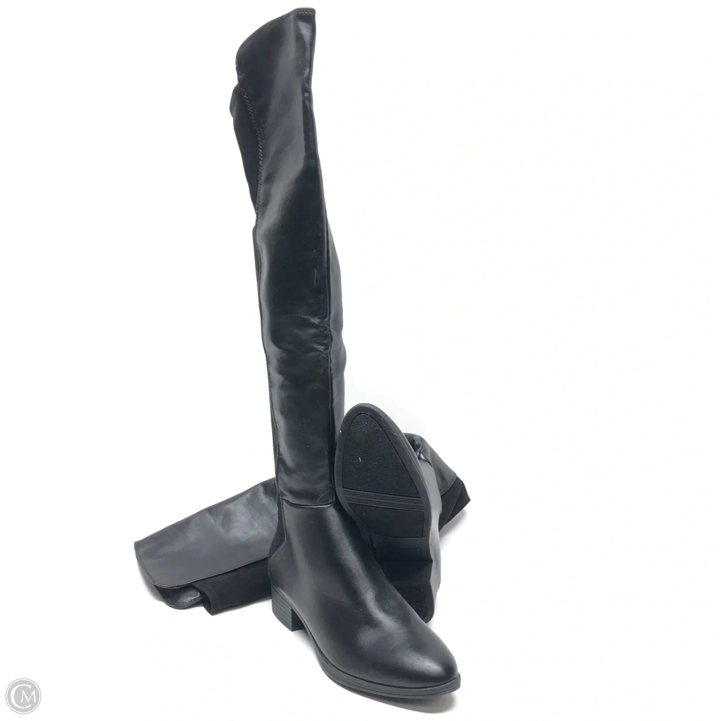 Boots Knee Heels By Fergalicious In Black, Size: 7