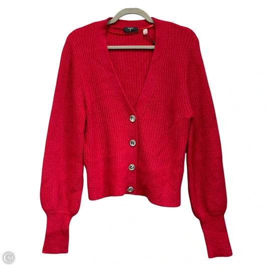 Sweater Cardigan By T Tahari In Red, Size: L