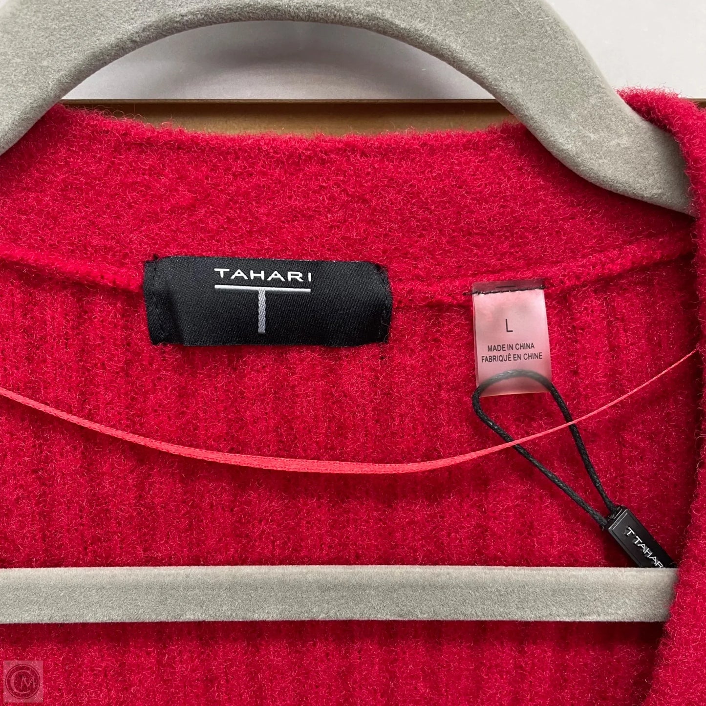 Sweater Cardigan By T Tahari In Red, Size: L