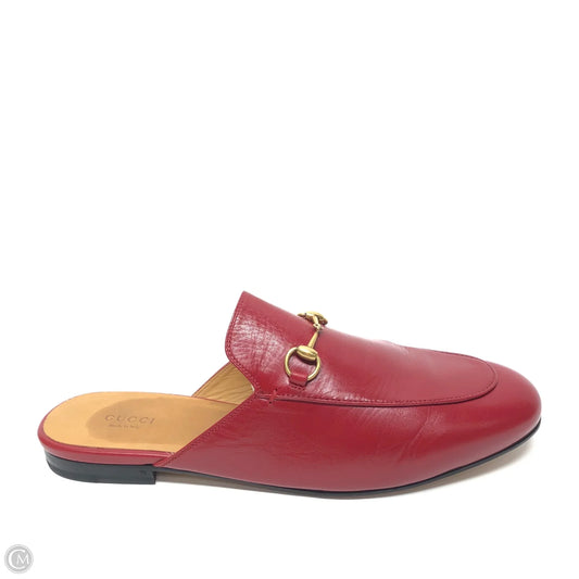 Shoes Luxury Designer By Gucci In Red, Size: 12