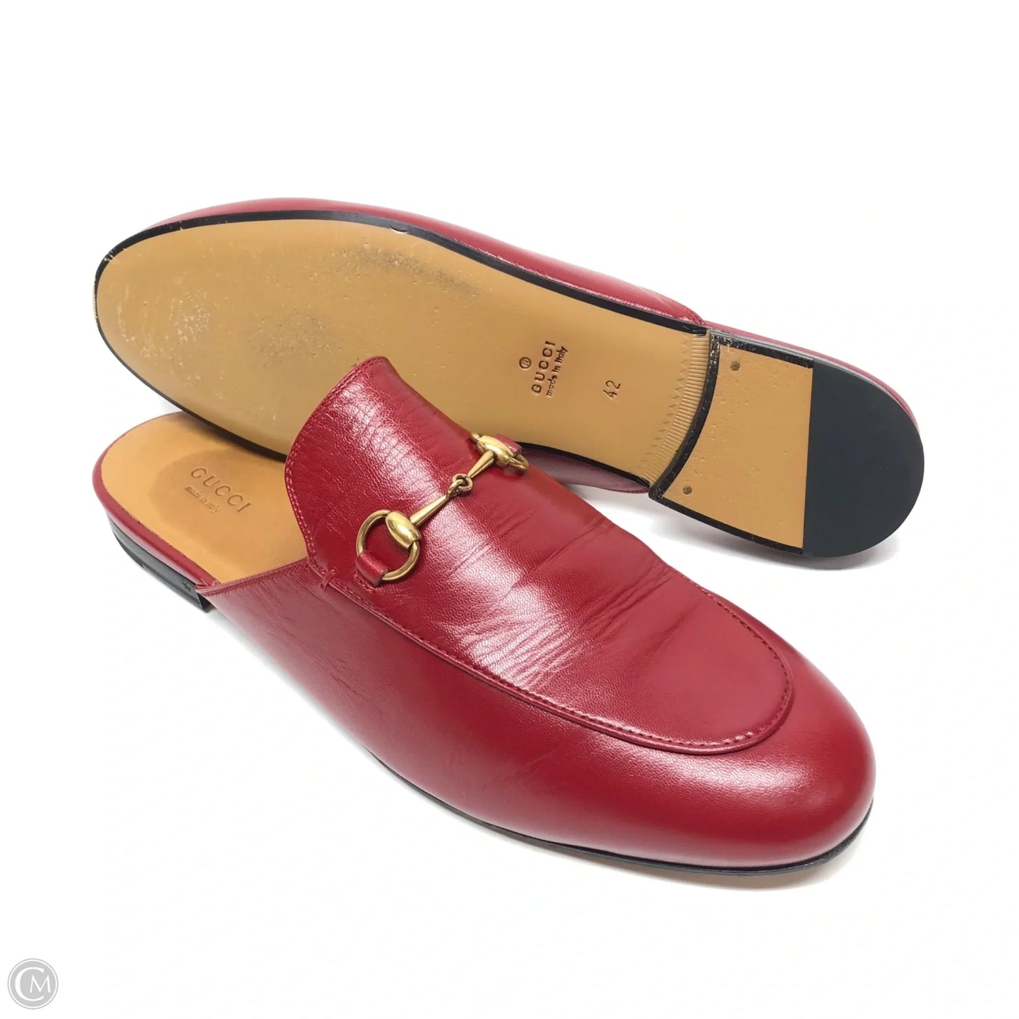 Shoes Luxury Designer By Gucci In Red, Size: 12