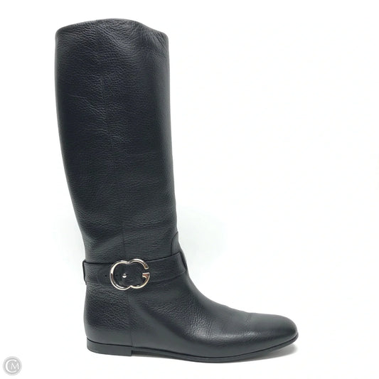 Boots Luxury Designer By Gucci In Black, Size: 10.5