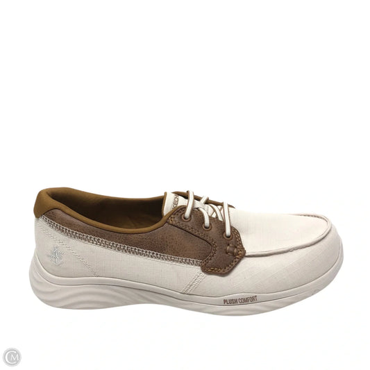 Shoes Sneakers By Skechers In Brown & Cream, Size: 9