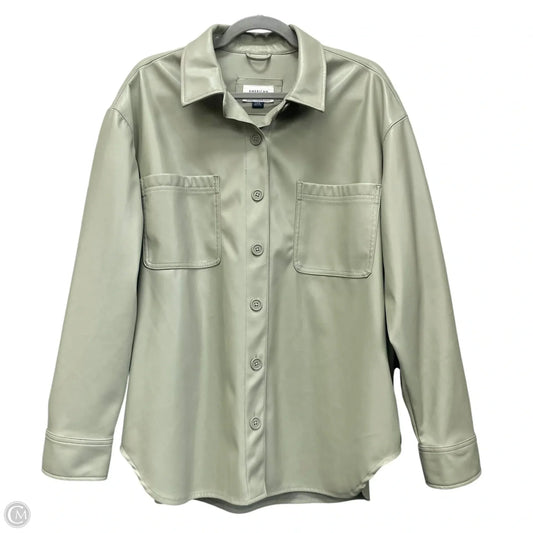 Jacket Shirt By American Eagle In Green, Size: L
