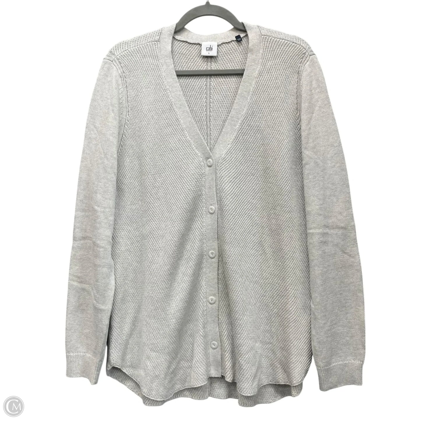 Sweater Cardigan By Cabi In Taupe, Size: L