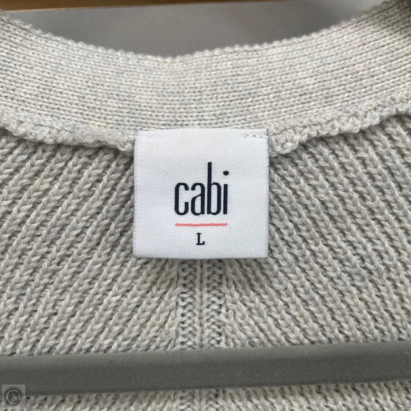 Sweater Cardigan By Cabi In Taupe, Size: L