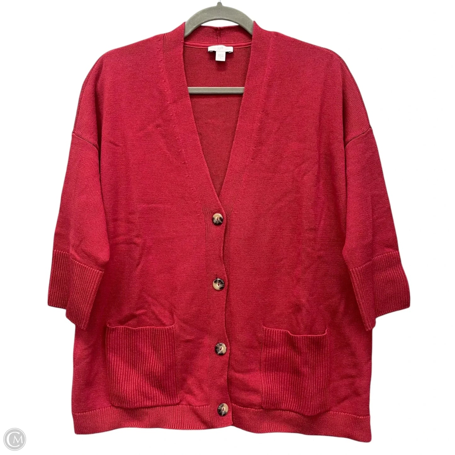 Sweater Cardigan By J. Jill In Red, Size: S